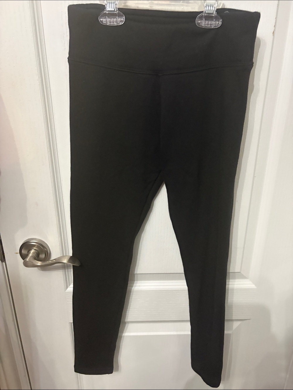 Kids High-Waist Fleece Black Leggings